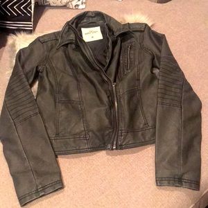 Faux leather Jacket Medium Hollister